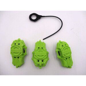 Beyblade Tomy Hasbro 1Left 2 Right Green Launcher Spinner With Black Ripcord x 3